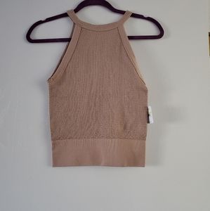 Free People Ribbed Highneck Brami Top